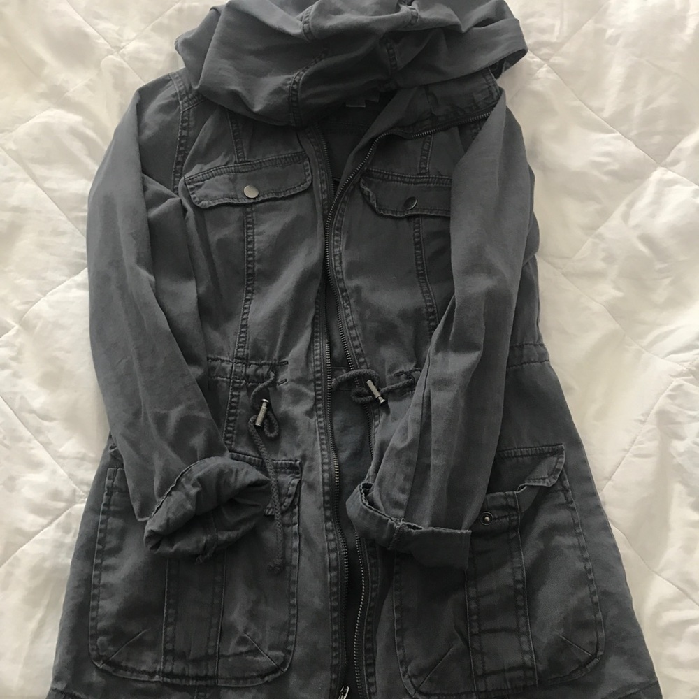 grey cargo jacket